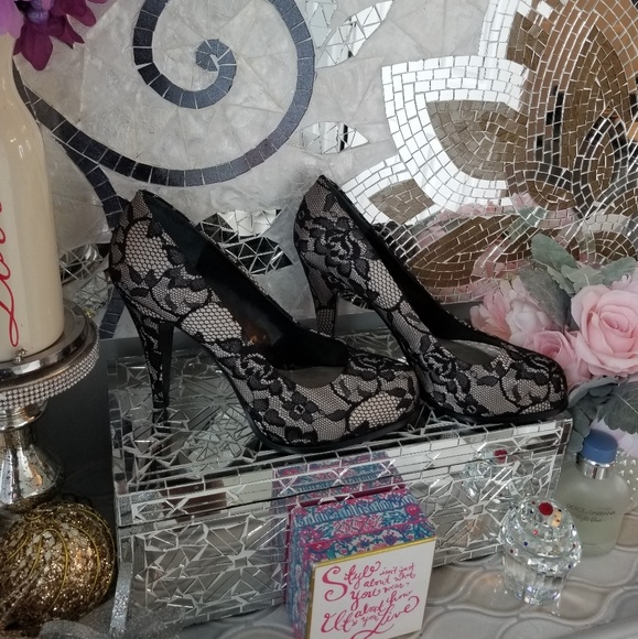 Nine West Shoes - Nine West Black Pixie Girl Lace Pumps